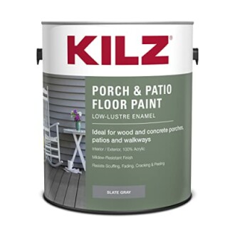 KILZ porch and patio floor paint can in slate gray